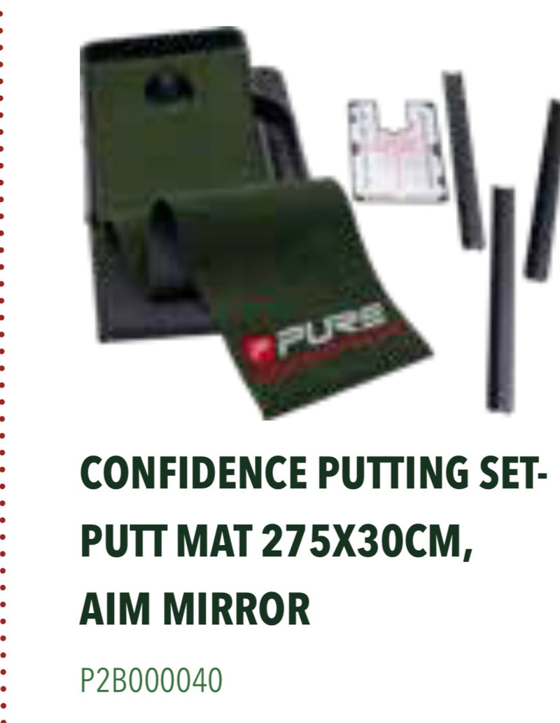 Pure 2 Improve CONFIDENCE PUTTING SET- PUTT MAT 275X30CM, AIM MIRROR P2B000040
