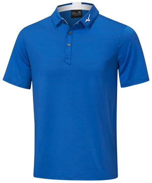 Mizuno Golf Crested Polo Shirt Blue