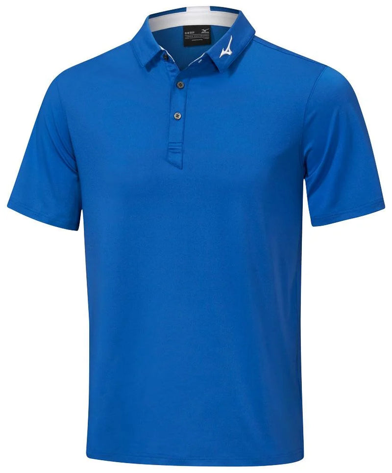 Mizuno Golf Crested Polo Shirt Blue