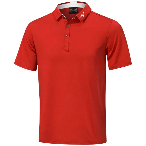 Mizuno Golf Crested Polo Shirt RED