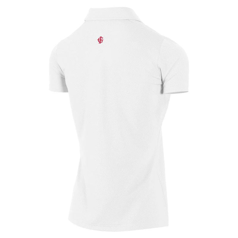 Island Green Honeycomb Jacquard UV Protection Polo Shirt White