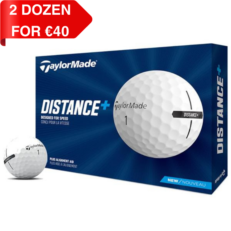 TaylorMade Distance + Golf Balls Dozen White