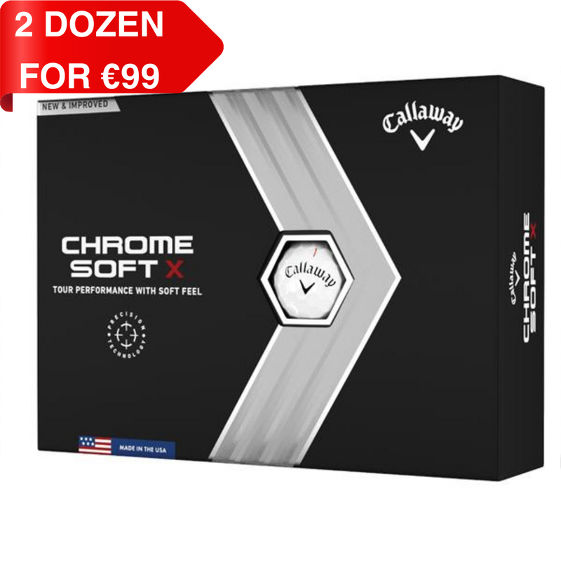 Callaway Chrome Soft X Ball White  Golf Balls 22 ( 2 Dozen €99 )