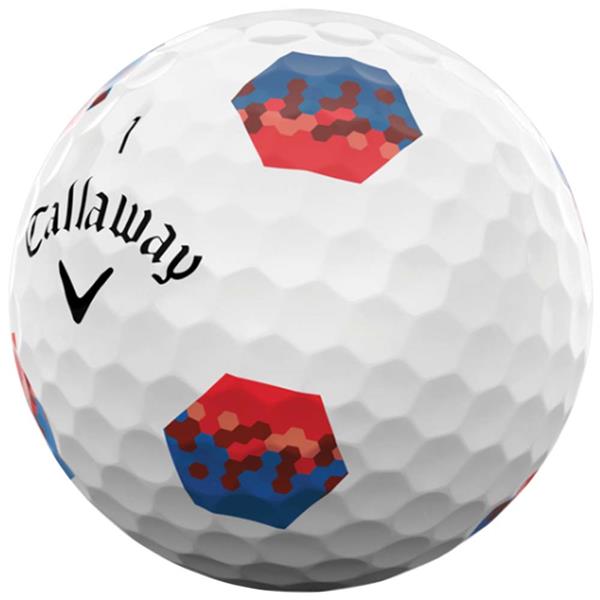 Callaway Chrome Tour Blu/Red TruTrack Balls Dozen White 24