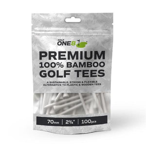 Golf ONE8 Bamboo Tees [100 pack] 70 mm / 2 3/4" White