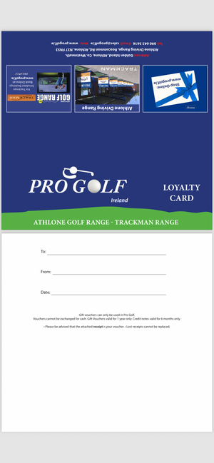 Loyalty Card Athlone Driving Range - TrackMan Range of