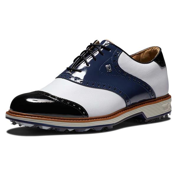 FootJoy Gents Premiere Series Wilcox Shoes White - Navy - Black