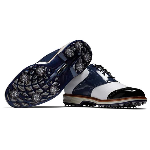 FootJoy Gents Premiere Series Wilcox Shoes White - Navy - Black