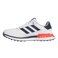 adidas Gents S2G 24 Leather Spikeless Golf Shoes White - College Navy - Lucid Red