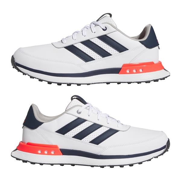adidas Gents S2G 24 Leather Spikeless Golf Shoes White - College Navy - Lucid Red