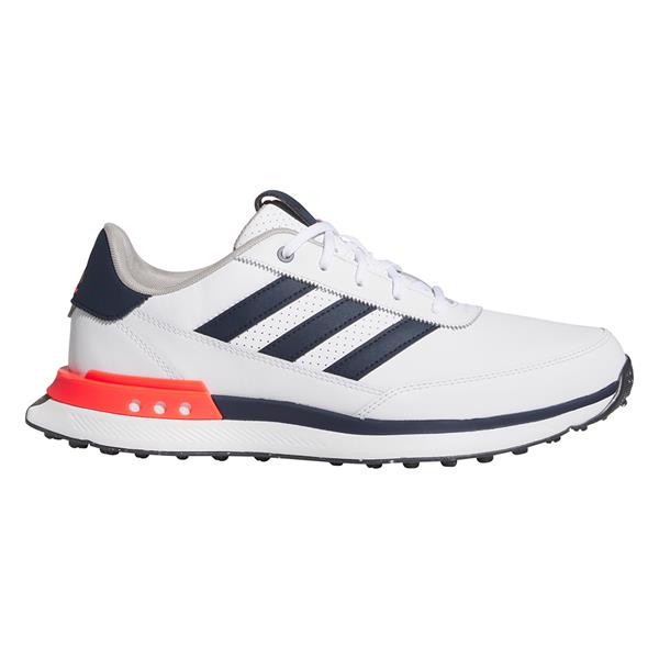 adidas Gents S2G 24 Leather Spikeless Golf Shoes White - College Navy - Lucid Red