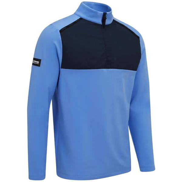 Ping Gents Keeton 1/2 Zip Midlayer Top Cornflower Blue - Navy