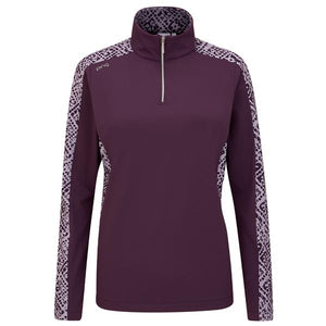 Ping Ladies Zenya ½ Zip Top Purple Plum Multi