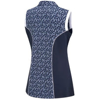 Ping Ladies Colleen Sleeveless Printed Polo Shirt Paradise Garden - Navy