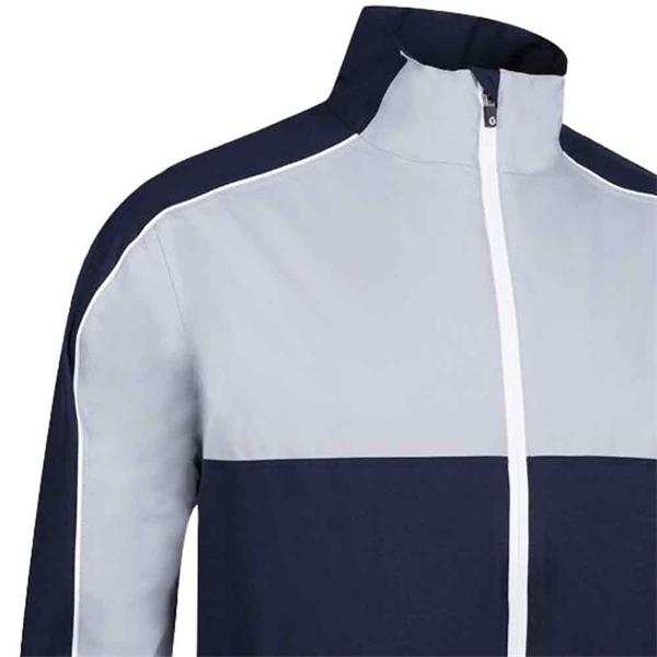 Sunderland Gents Matterhorn Chest & Sleeve Panel Waterproof Jacket Navy - Silver - White