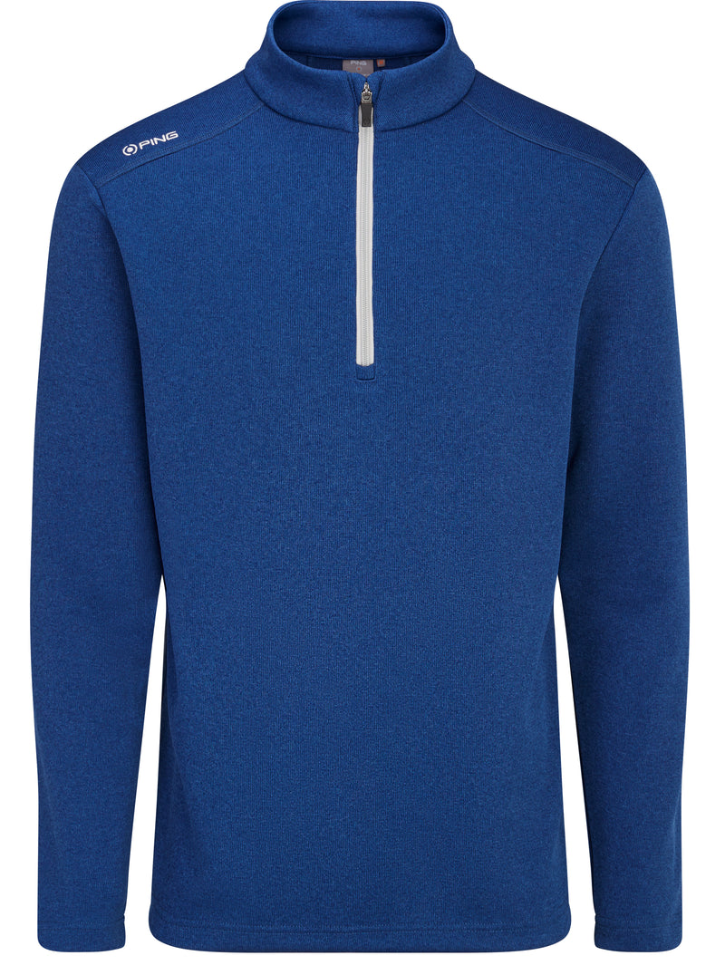 Ping Ramsey Men's Half Zip Ribbed Fleece - Inky Marl