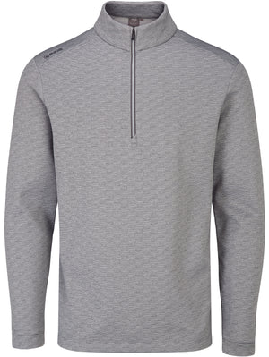 Pind Bexton Men's Half Zip Fleece - Quiet Grey Multi