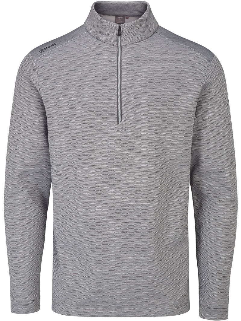 Pind Bexton Men's Half Zip Fleece - Quiet Grey Multi