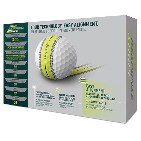 TaylorMade Tour Response Stripe Golf Ball Dozen Multicolour