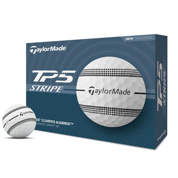 TaylorMade TP5 Stripe Golf Balls Dozen White
