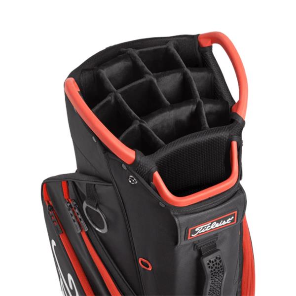 Titleist 14 Cart Bag Black - Black - Red