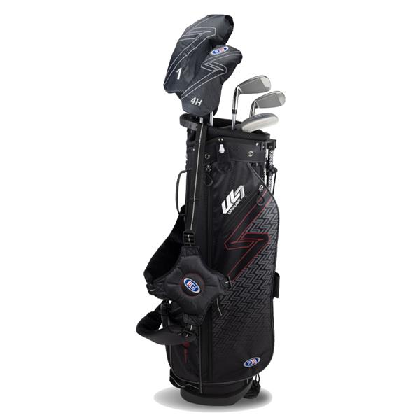 U.S Kids Junior 60''  5 Club Stand Set Right Hand Black - Maroon