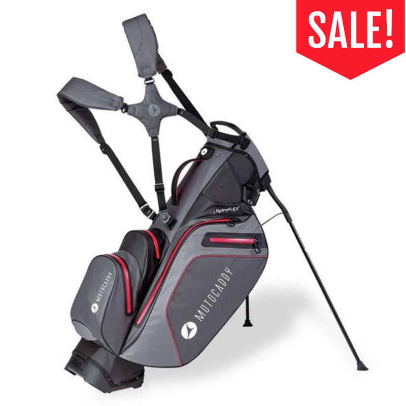 Motocaddy Hydroflex Hybrid Bag Charcoal - Red
