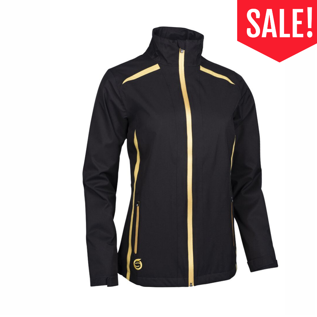 Sunderland Ladies Killy Waterproof Jacket Black Gold