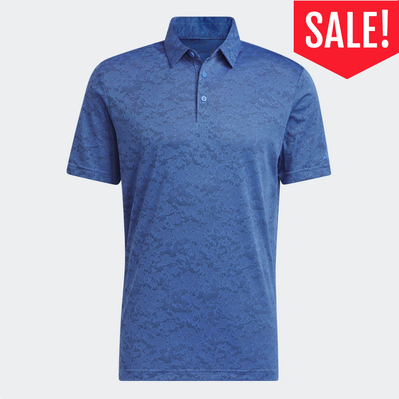 adidas Golf Textured Jacquard Shirt Blue Fusion / Collegiate Navy