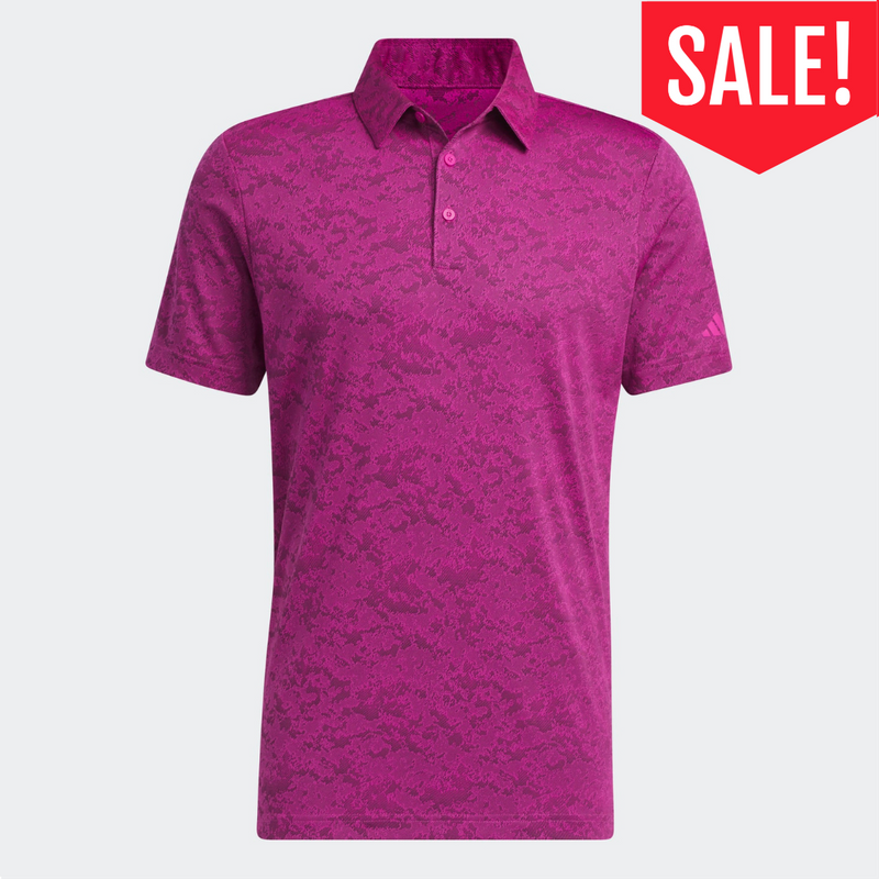 adidas Golf Textured Jacquard Shirt Lucid Fuschia