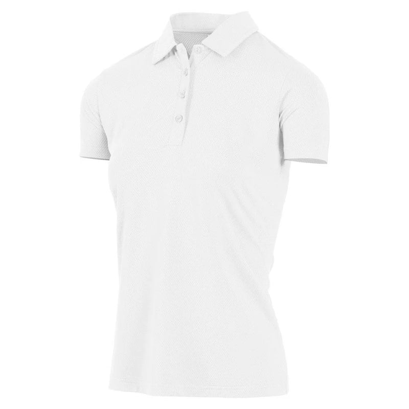 Island Green Honeycomb Jacquard UV Protection Polo Shirt White