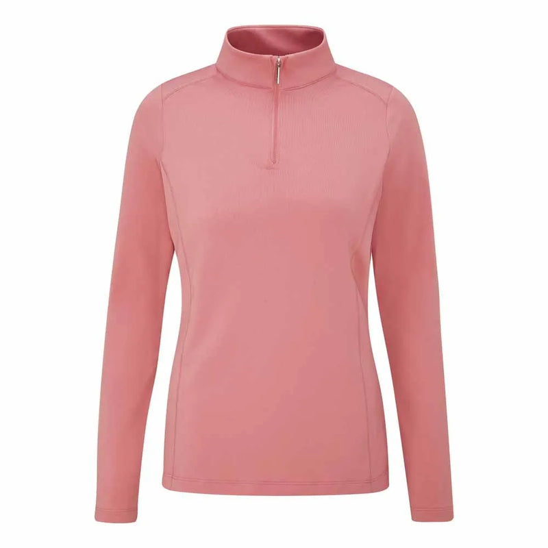 Ping  Aveline Ladies Long Sleeve Half Zip Top - Muted Pink