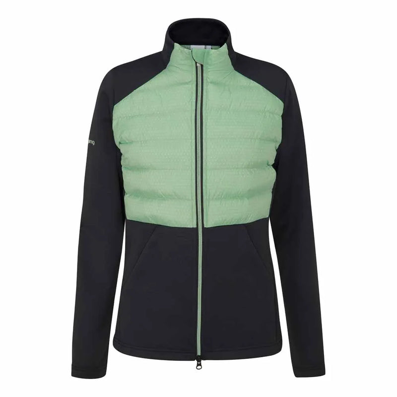 Ping  Clare Ladies Zoned Fleece Jacket - Black/Eucalyptus Multi
