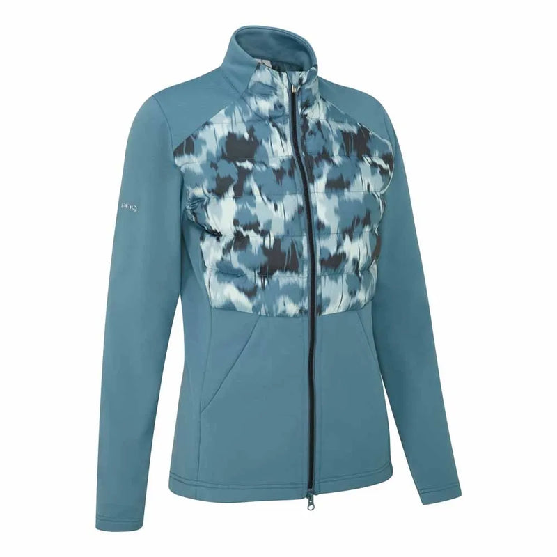 Ping Clare Ladies Zoned Fleece Jacket - Blue Fusion/Navy Multi
