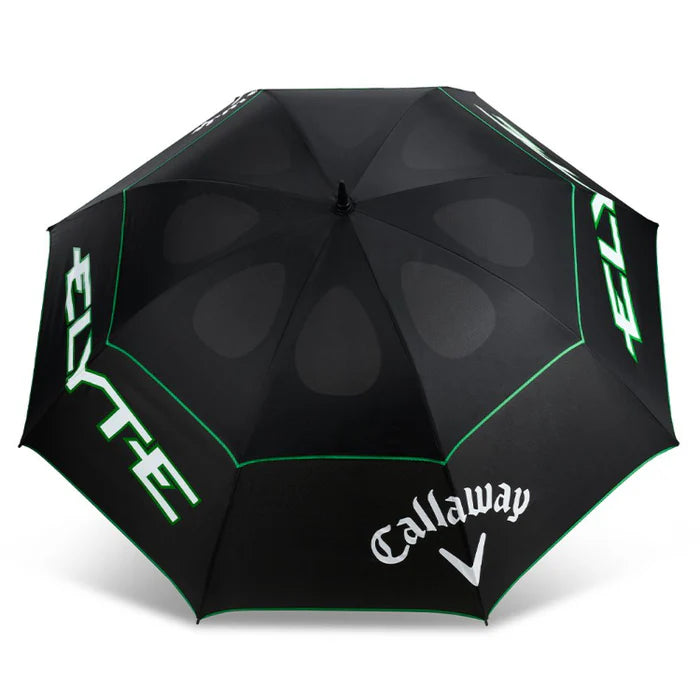 Callaway Elyte 68" Double Canopy Golf Umbrella - Black/Green