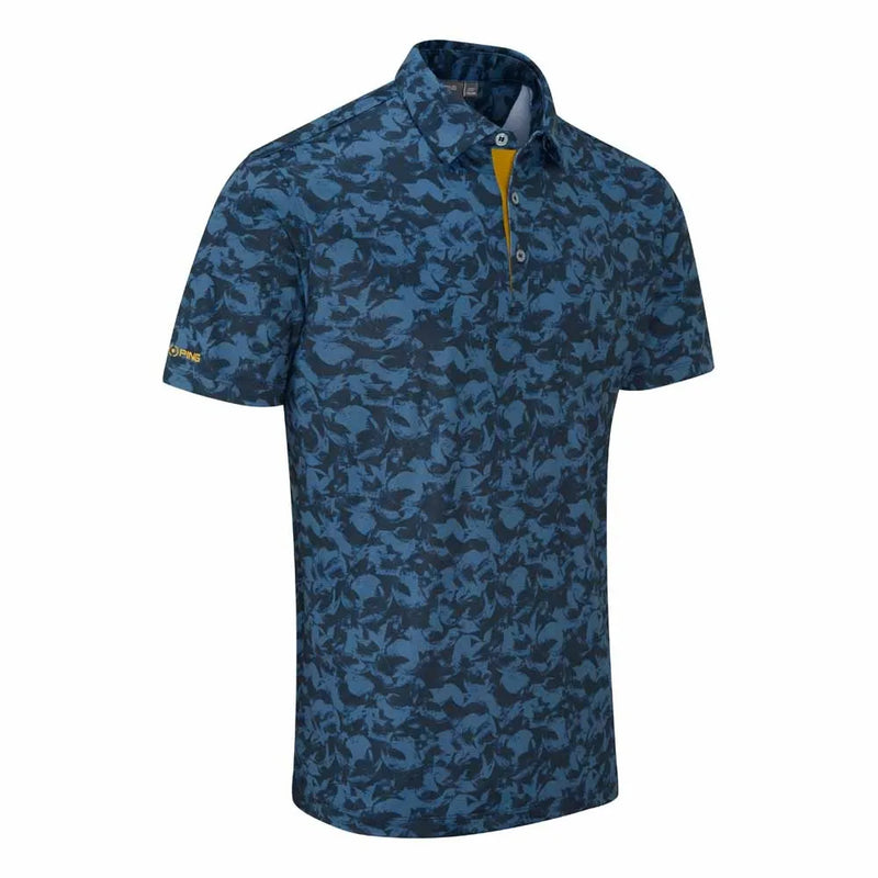 Ping Julian Men's Printed Polo Shirt - Blue Fusion Multi