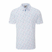 Ping Julian Men's Printed Polo Shirt - White Multi