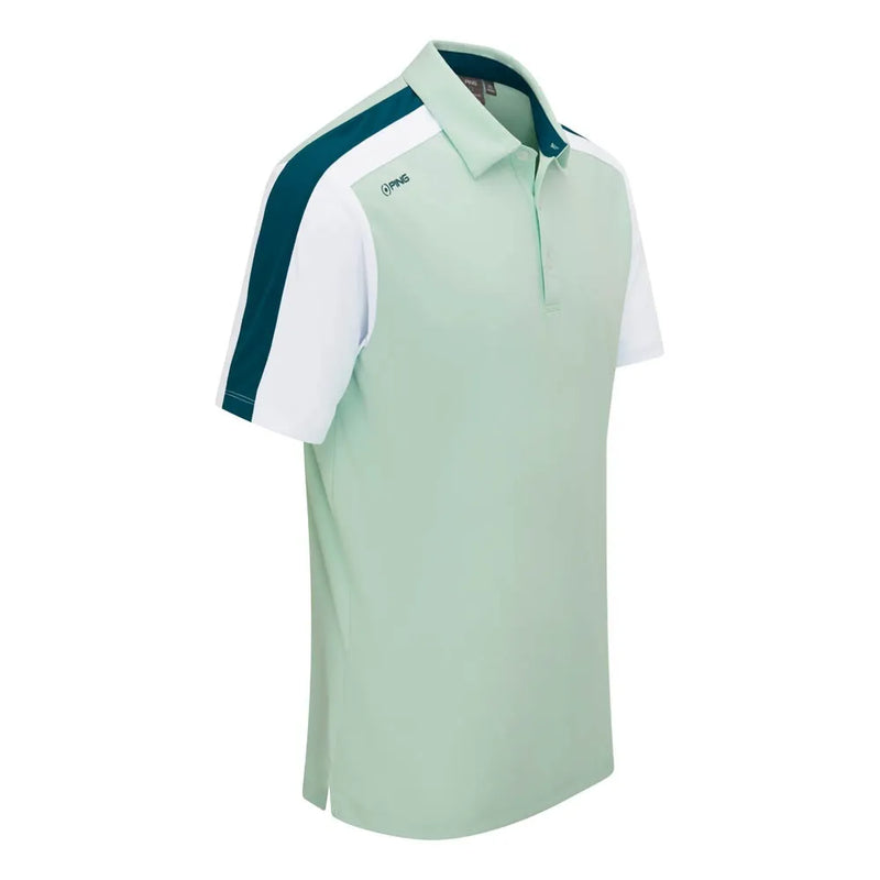 Ping  Kelly Men's Colour Block Polo Shirt - Misty Green Multi