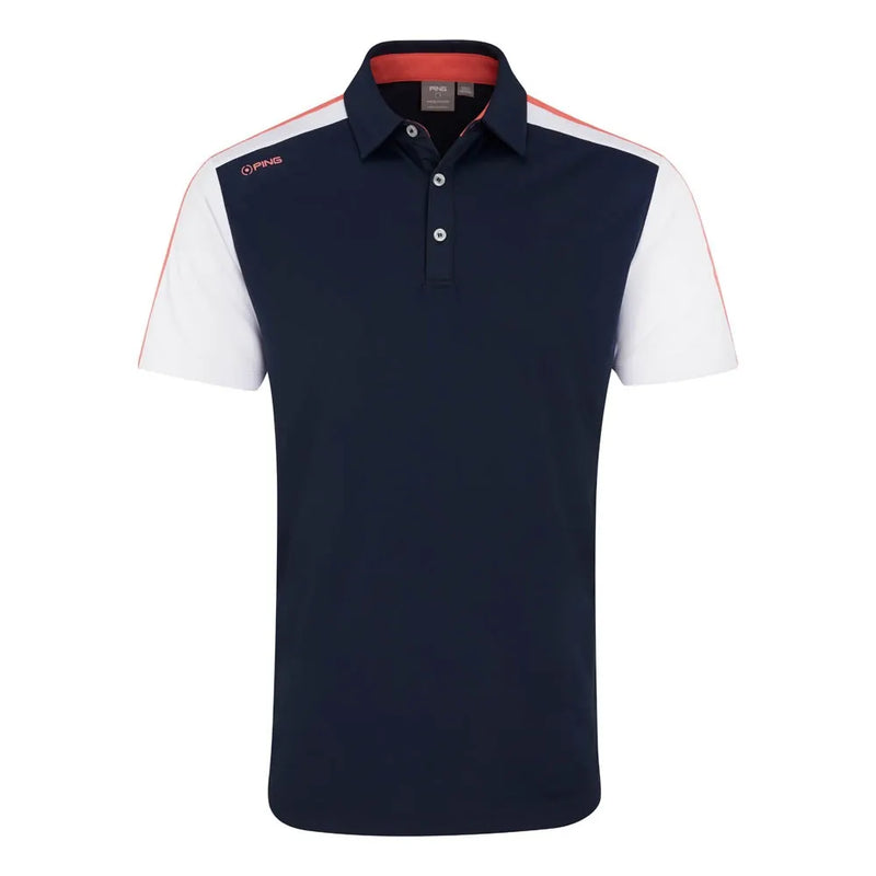 Ping  Kelly Men's Colour Block Polo Shirt - Navy Multi