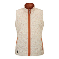 Ping Bryony Ladies Reversible Vest - Antique White Multi/Auburn