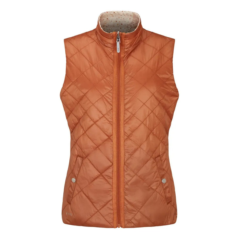 Ping Bryony Ladies Reversible Vest - Antique White Multi/Auburn