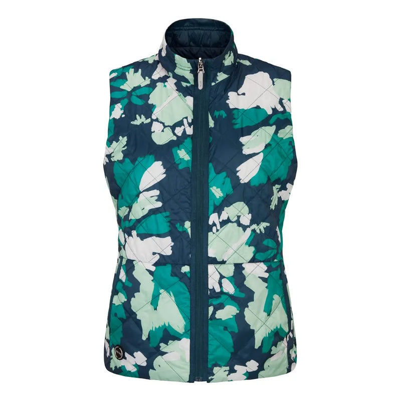 Ping Bryony Ladies Reversible Vest - Emerald Multi/Emerald