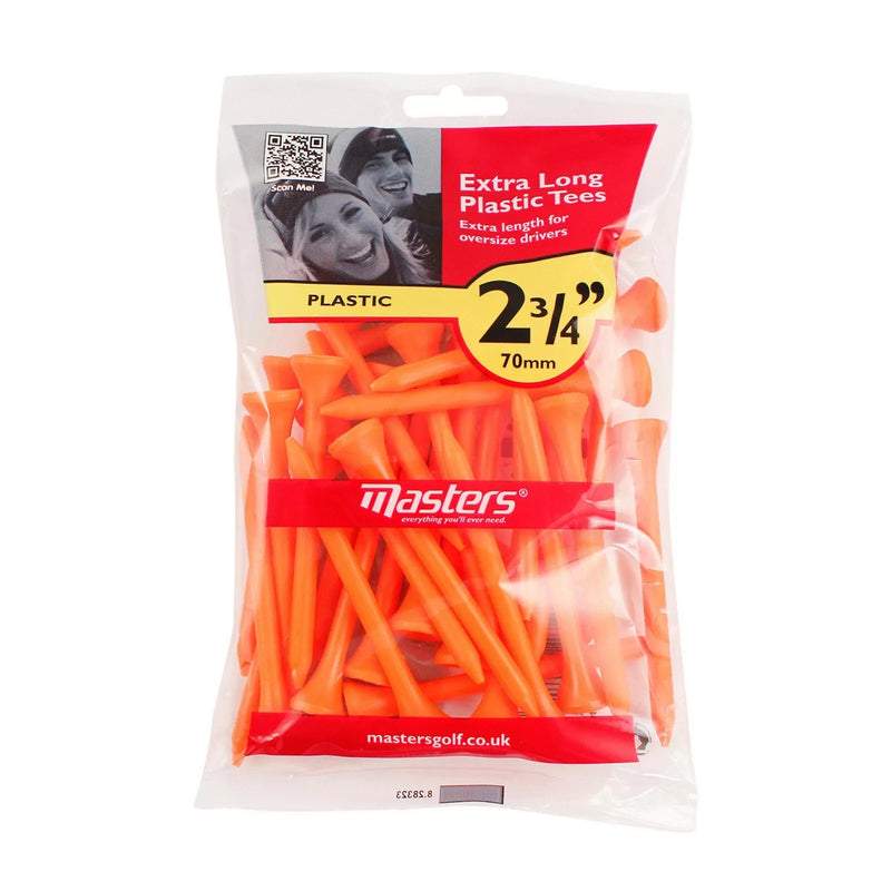 Masters Golf Long  Plastic Tees Orange 2 3/4".