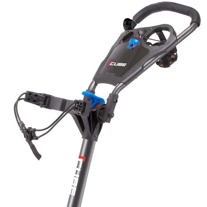 Skymax Cube 3-Wheel Push Golf Trolley - Charcoal/Blue