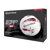 Taylormade Speed Soft Ink Golf Balls - White/Red