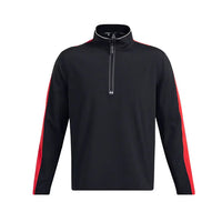 Under Armour Storm Windstrike 1/2 Zip Golf Pullover - Black/Red