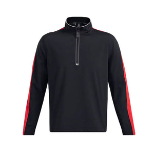 Under Armour Storm Windstrike 1/2 Zip Golf Pullover - Black/Red