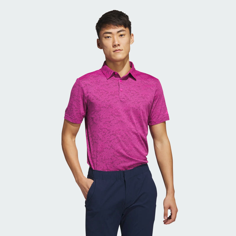 adidas Golf Textured Jacquard Shirt Lucid Fuschia