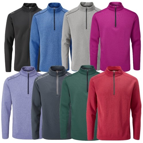 PING RAMSEY 1/2 ZIP FLEECE TOP RASPBERRY MARL