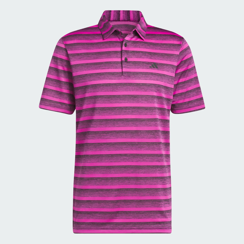 adidas Golf 2-Colour Stripe Shirt Black/Lucid Fuchsia